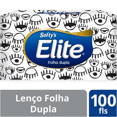 Lenço de Papel Folha Dupla Softy's Elite com 100 unidades Softys