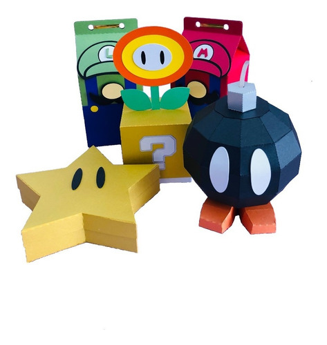 Dulceros Mario Bros Cajas Decorativas Temáticas 20 Pzs