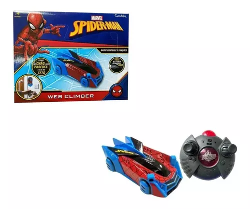 Carro de Controle Remoto Web Climber, Spider Man, 7 Funções, Candide