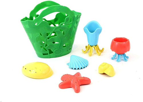 Green Toys - Juego De 7 Piezas De Baño Para Piscina, Diseño