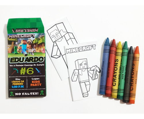 10 Invitaciones Crayola Infantil Cualquier Personaje