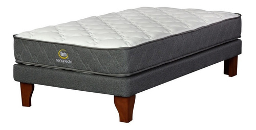 Imagen 1 de 4 de Cama Sertapedic 1,5 Plazas Gris