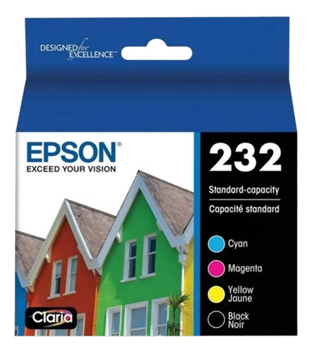 Epson T232 Claria Tinta Genuina Pack Tinta Negra Y  Color