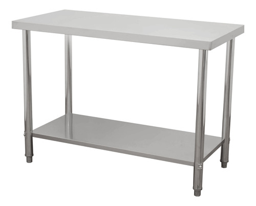 Mesa En Isla Acero Inoxidable 120x60x85 Cm Mindejal