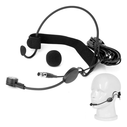 Microfone De Cabeça Headset Com Elástico Mini Xlr 4 Metros