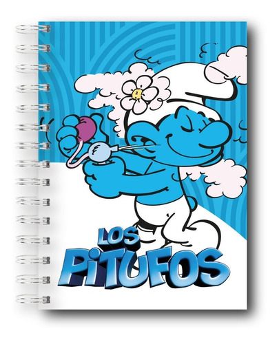 Cuaderno De Los Pitufos +separador A Tono - Pitufo Vanidoso 