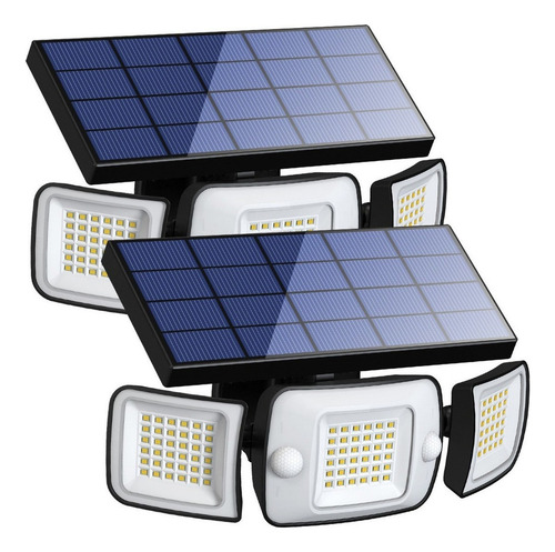 Paquete De 2 Lámparas Solares Sensor De Movimiento 3 Modos