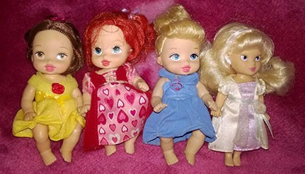 Bonecas Lote Princesas Disney Baby Pequenas 4