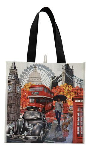 Bolsa Print Cuidades Gris Claro