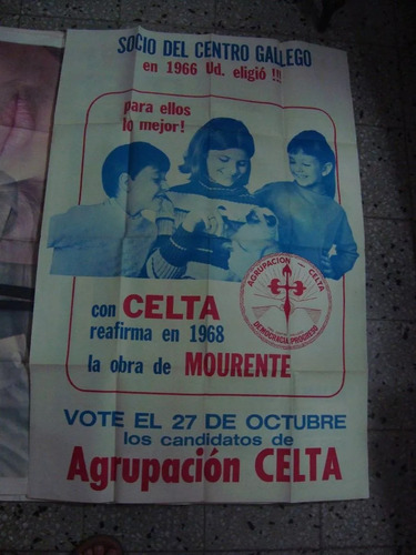 Afiche Orig De Calle Agrupación Celta Mourente 110x75 P3