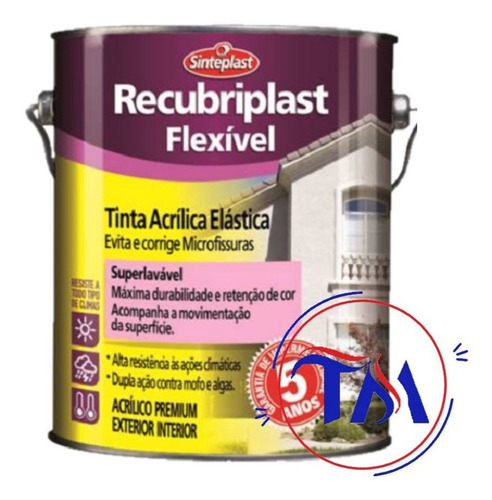 Recubriplast Flexivel Fosco 3,6 Lt Cor Terracota