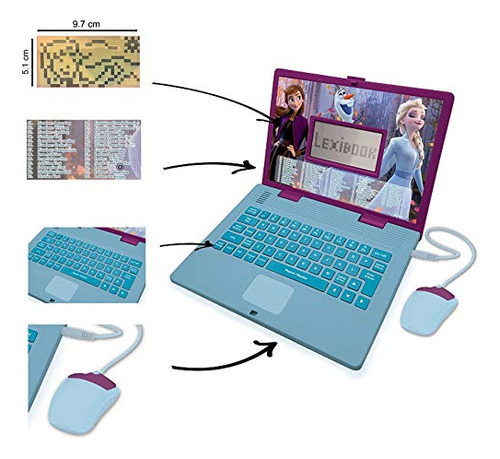 Lexibook Educativo Bilingüe Para Ordenador Portátil Disney F