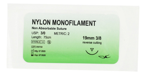 A 24 Unidades/juego De Sutura De Aguja De Nylon For Sutura