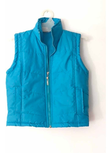 Campera Puffer Chaleco Impermeable Cuello Alto Cierre Bolsil