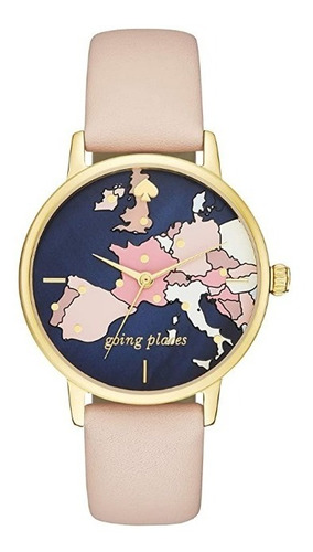 Reloj Kate Spade Metro Slim Para Mujer Rosa