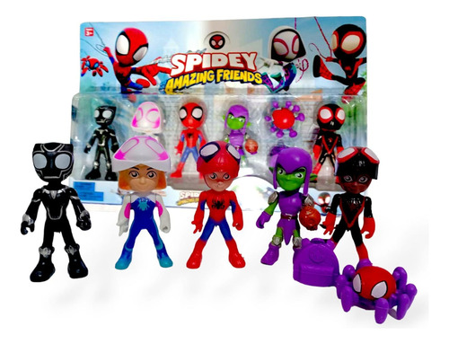 Muñecos Spiderman Y Sorprendentes Amigos Blister X6 Spidey