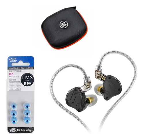 Audífonos Kz Zs10 Pro X No Mic + Estuche Tela + Bluetips