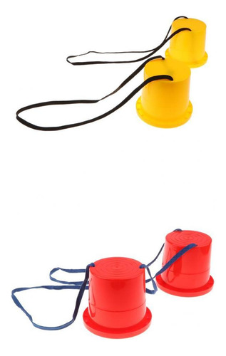 Zancos De Equilibrio Para Niños Rojo Y Amarillo, 2 Pares