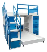Comprar Litera Individual Estándar Ambas Camas Con Escritorio Y Caj