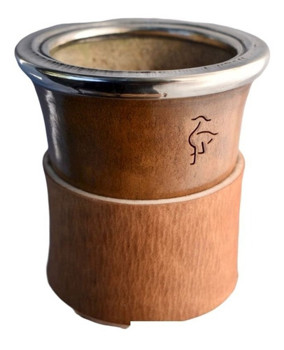 Imagen 1 de 7 de Mate De Calabaza Con Virola De Alpaca Trabajada Boreal