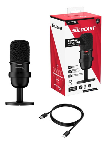 Imagen 5 de 10 de Micrófono HyperX SoloCast condensador cardioide negro