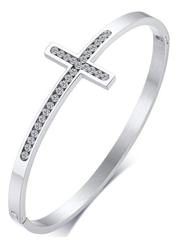 Jude Jewelers Brazalete Religioso Cristiano Con Cruz Lateral