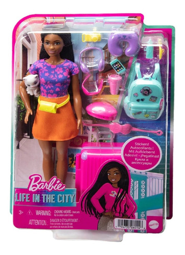 Barbie Muñeca Modelo Brooklyn Set De Viaje