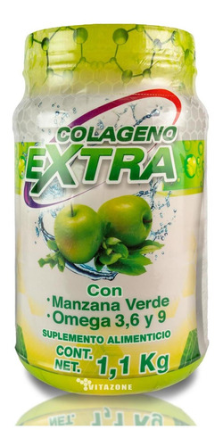 Colágeno Extra Coenzima Q10 Omegas 1.1 Kg Manzana Sanabi