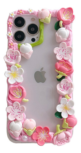 Funda Para Teléfono Móvil Flower Cream Para 14 13 12