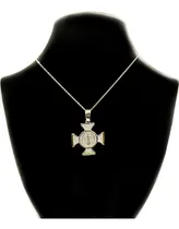 Comprar Conjunto Cadena Y Cruz San Benito 3cm X 3cm Plata 925 Y Oro