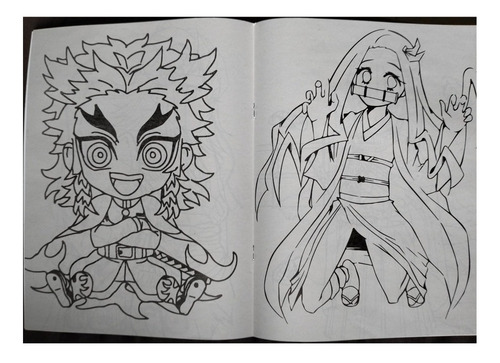 Demon Slayer Kimetsu Yaiba Paq 50 Libros Colorear Iluminar