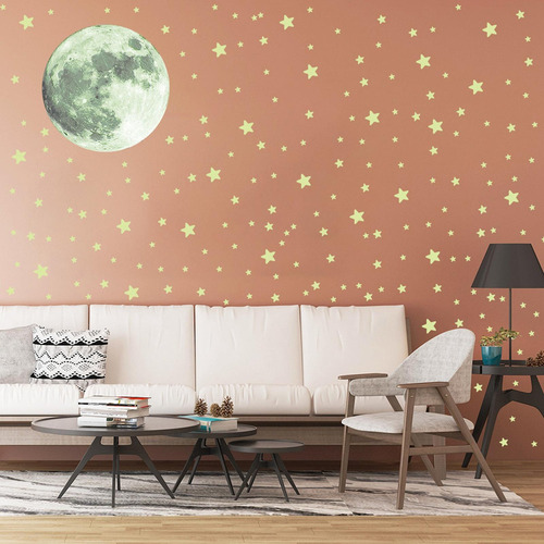 Ipawty 334 Pegatinas De Pared Que Brillan En La Oscuridad,