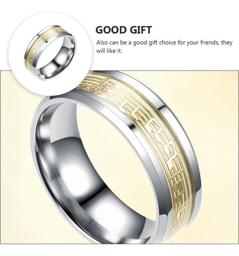 1pc Anillo De Nota Musical Creativo Moda Dedo Anillo Dedo