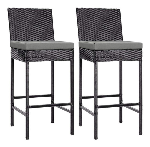 Vivohome 2 Paquetes De Taburete De Mimbre Para Exteriores, M
