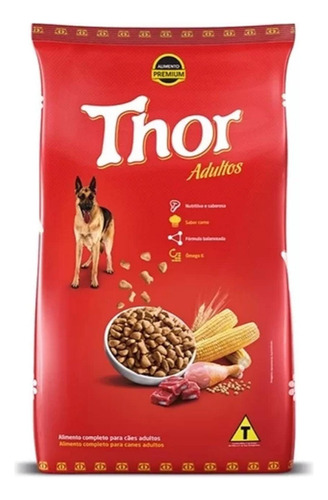 Ração Thor Cães Adultos Premium Carne - 10,1 Kg