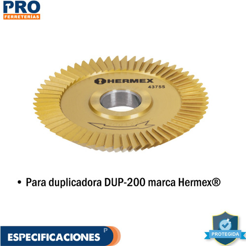 Disco Cortador Para Dup-200, V, Hermex 43755