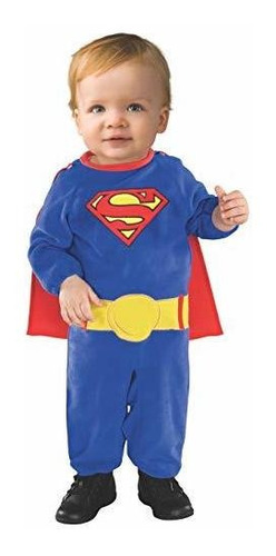 Disfraz Talla 6 A 12 Meses Para Bebé De Superman Con Capa