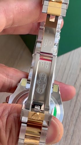 Rolex Submariner Super Clo Suiço Máquina Eta Genuína Correia Prata/dourado Bisel Preto Fundo Preto