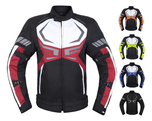 Chamarra De Motociclista Para Hombre, Con Protecciones Ce, P