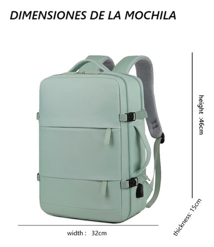 Mochila De Viaje Para Cabina De Avion Multiuso Con Usb