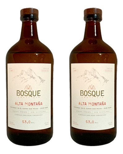 Gin Bosque Alta Montaña Craft Pack X2 Botellas 500ml