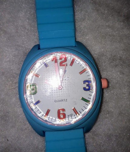 Relógios Feminino Analógico Pulseira Silicone Azul Ou Branco