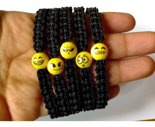 Lote De 5 Pulseras Emojis 