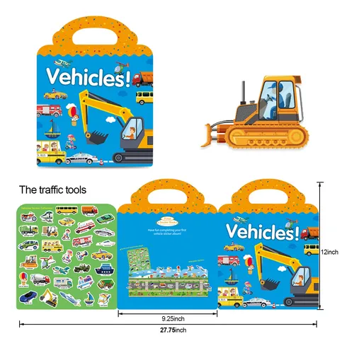 Libros Adhesivos Reutilizables, Calcomanias Para Vehiculos,