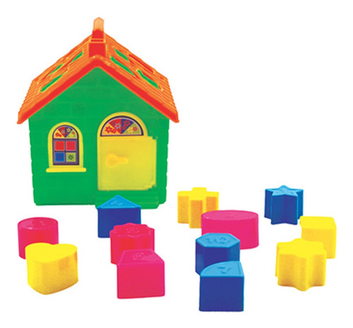 Brinquedo Educativo Casa Didática Encaixa Formas Geométricas