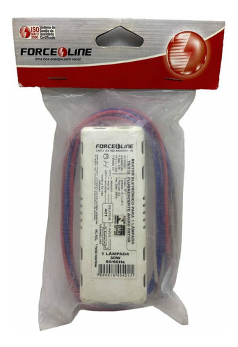 Reator Para 1 X 30 W Fluorescente 127/220V Force Line