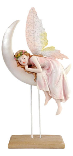 Shiny Girls Angel Estatua Resina Artesanía Jardín De Hadas