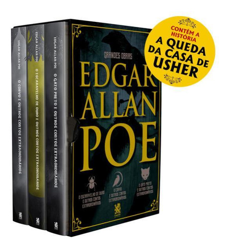 Grandes Obras De Edgar Allan Poe - Box Com 3 Livros