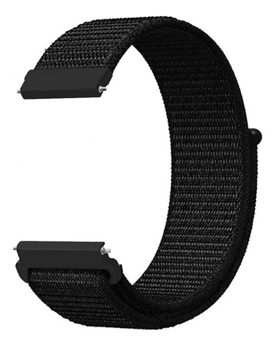 Pulseira Nylon Loop Encaixe Universal 20mm Todas As Cores Cor Preto Largura 20 mm