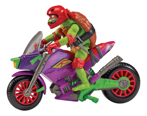 Tmnt Rafael Con Motocicleta Purple Dragon Cycle With Raphael